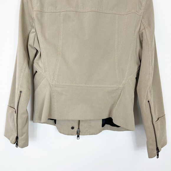 Strenesse Gabriele Strehle Zip Up Jacket with Snaps Tan Women's 6 - Picture 8 of 12